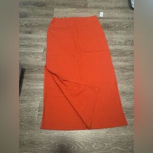 Old Navy Orange Red Maxi Pencil Skirt